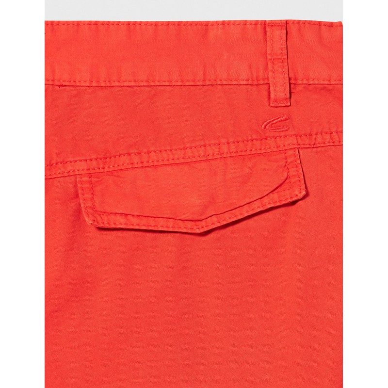camel active Men's Pure Cotton Cargo Shorts, red