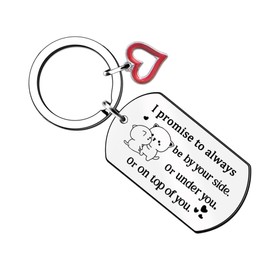 Couples Keychain Rings Wife Husband Valentine's Day Keyring Birthday Girlfriend Boyfriend Wedding Anniversary Christmas (I Promise)