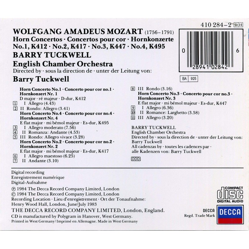 Hornkonzerte 1-4 (Ga)