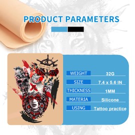 CINRA CINRA Tattoo Practice Skin with Transfer Paper, 30PCS Tattoo Fake Skin and Tattoo Tracing Paper Kit Including 10PCS Double Sided Skin and 20PCS Tattoo Stencil Paper for Tattoo Practice Tattoo Supplies