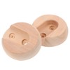 Garneck 2pcs Closet Pole Socket Bracket Wood Curtain Rod Holders