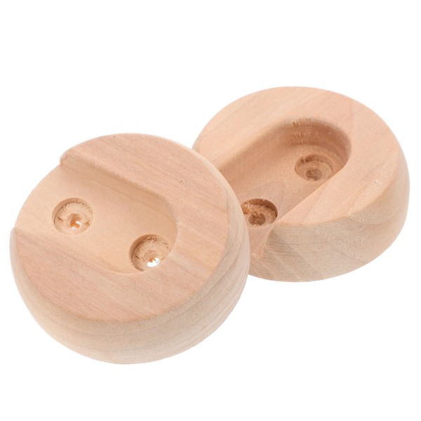 Garneck 2pcs Closet Pole Socket Bracket Wood Curtain Rod Holders