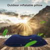 Boolavard Blue Tibetan Outdoor Inflatable Pillow Double Sided Soft Sleep