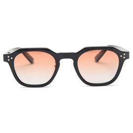 kachawoo Polarised Sunglasses Women TR90 Frame Sunglasses Polygon Men Retro Glasses, Orange Brown Lens