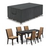 WISCLASS Garden Furniture Cover, Waterproof, Windproof, Garden Table Cover, Large