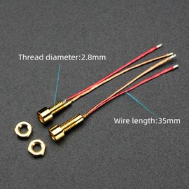 MMCX Solder Socket with Screw Wire Connector DIY Audio Plug Adapter Mounting Pin with Cable Compatible for Headphone Replacement Headphone Cable Adapter Earphone Jack (Long Version)