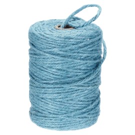sourcing map Natural Jute Twine String 328ft x 3mm Long Strong Twine Rope for Arts Crafts Ribbon Gift Wrapping Packing Christmas Wedding, Blue