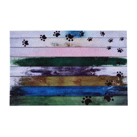Darkyazi 23.6" x 35.4" Colorful Doormats Entrance Front Door Rug Funny Outdoors/Indoor/Bathroom/Kitchen/Bedroom/Entryway Floor Mats，Non-Slip Rubber (Dog paw Print-2)