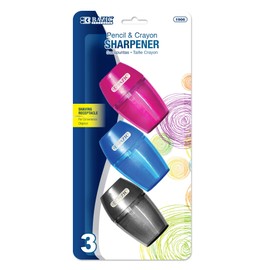 BAZIC Single Hole Sharpener w/ Receptacle (3/pack)