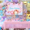 PLULON 4 Pcs Pink Tablecloths Plastic Disposable Table Cover for