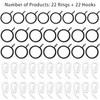 Curtain Rings 22 Set Black Metal Curtain Rings with Curtain