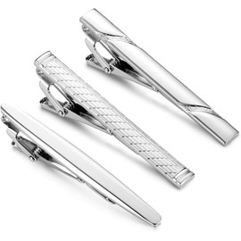 Diamday 3 Piece Tie Clip Set for Men Classic Tie Pin Business Style Tie Clips for Wedding Business Accessories Tie Clips Set Ties Tie, copper