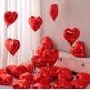 Volunx Red Heart Balloons,10Pcs Helium Red Heart Shaped Foil Balloons,18Inch
