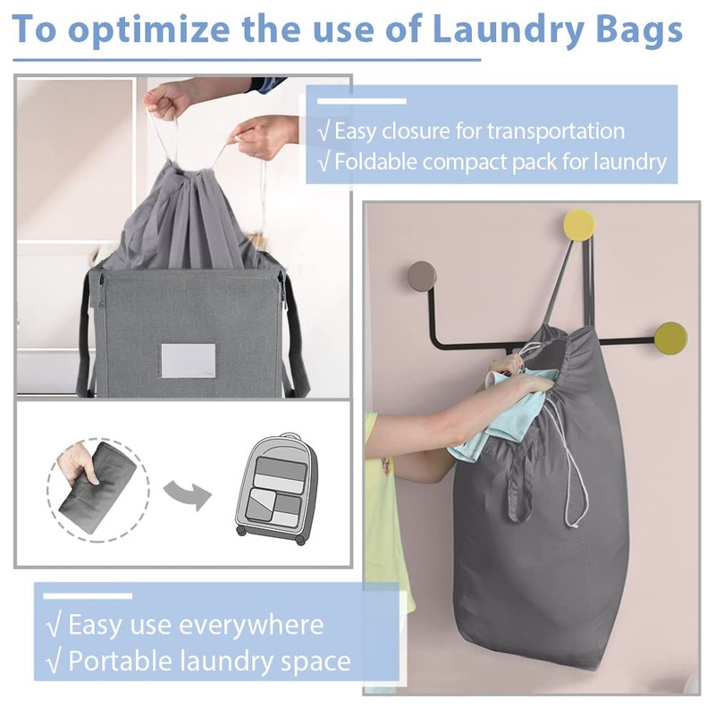 MCleanPin 210L Laundry Hamper Collapsible with 2 Washable Laundry Bags,