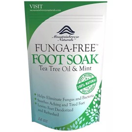 Mountainbreeze Naturals Aceite De Árbol De Té Pie Empapa Con Sal De Epsom, Antifúngi