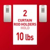 Command 10 lb Satin Nickel Curtain Rod Hooks, 2 Hangers