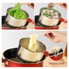 Stainless Steel Colander, Micro-Perforated Metal Pasta Strainer with Hook &