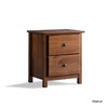 Grain Wood Furniture Shaker 2-Drawer Bedside Nightstand, Solid Wood with