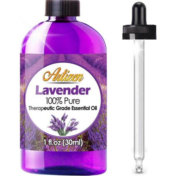 Artizen Lavender Essential Oil (100% Pure & Natural - Undiluted) Therapeutic Grade - Huge 1oz Bottle - Perfect for Aromatherapy