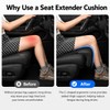 Car Seat Extender Leg Support Cushion, Memory Foam Car Seat