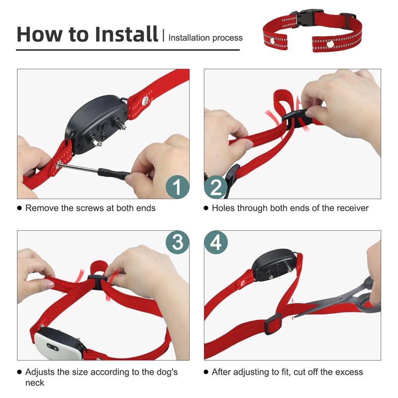 Collar Replacement Strap, Reflective Replacement Nylon Collar Strap Dog GPS