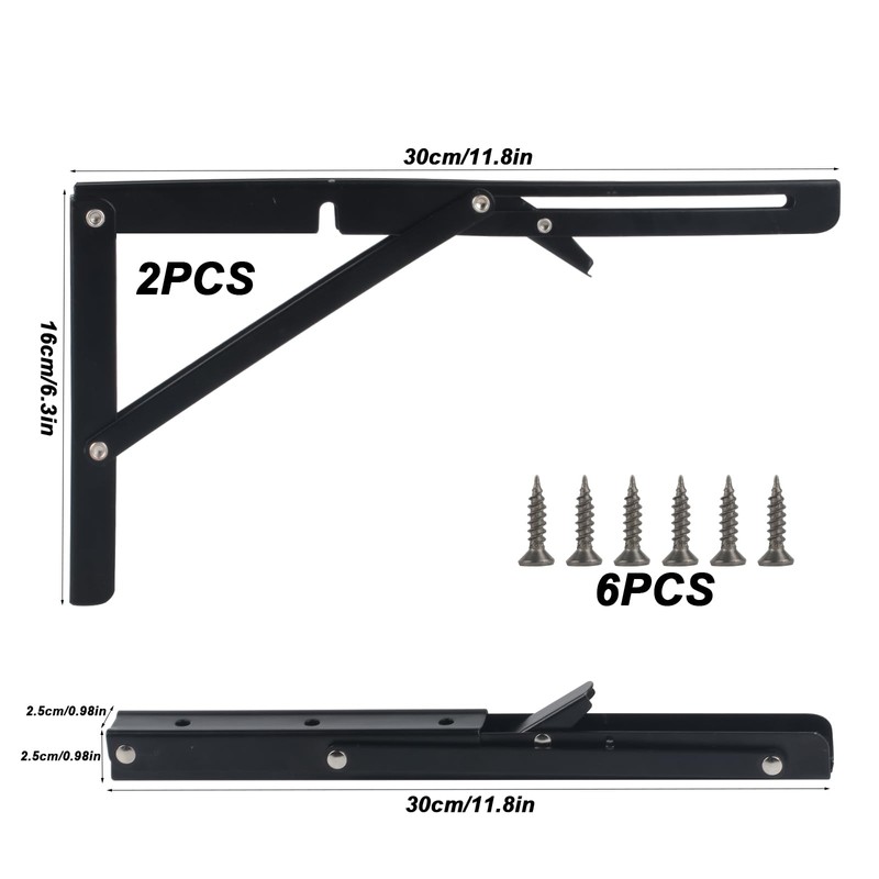 Pack of 2 Folding Console Heavy Duty Hinges Foldable 300