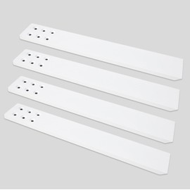 Countertop Support Bracket 4 Pack 16" Lx 2.5" W Hidden White Knee Wall Support Countertop Bracket 3/8" Thick Heavy Duty for Quartz/Granite/Wood/Concret Countertops Screws Included