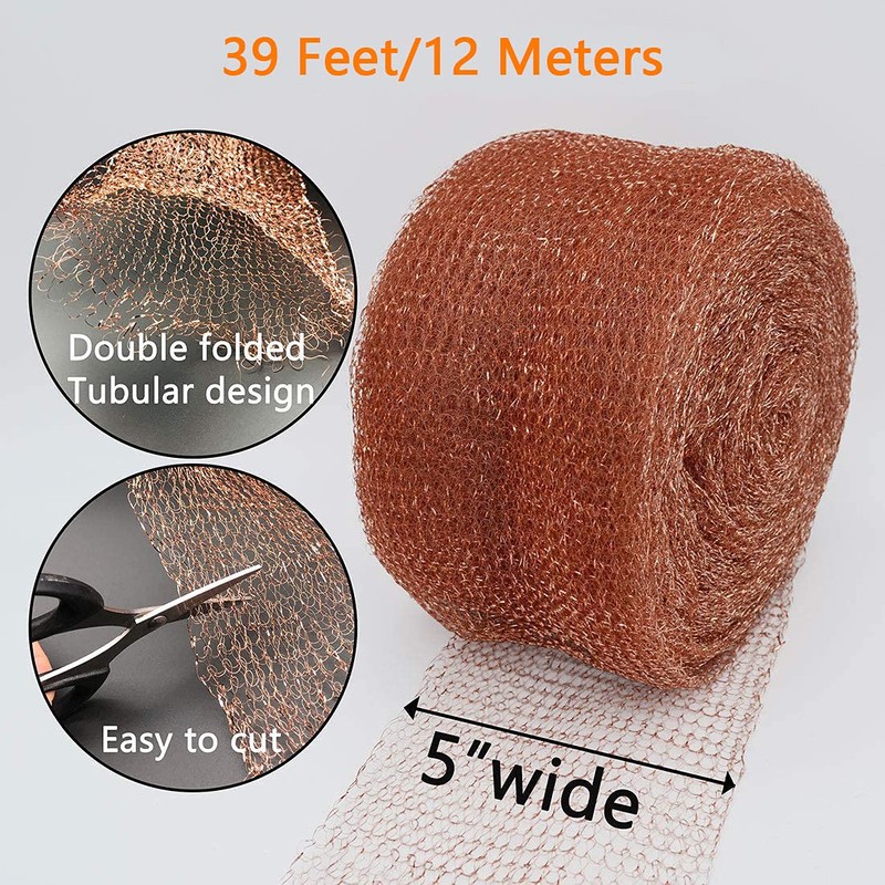 10 m x 125 mm copper mesh roll, metal mesh