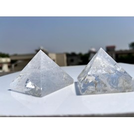 Clear Crystal Quartz Pyramid, Himalayan Clear Quartz Pyramid, Sphatik Crystal Pyramid, Clear Crystal Pyramid, Gift Healing Crystal 50-55MM