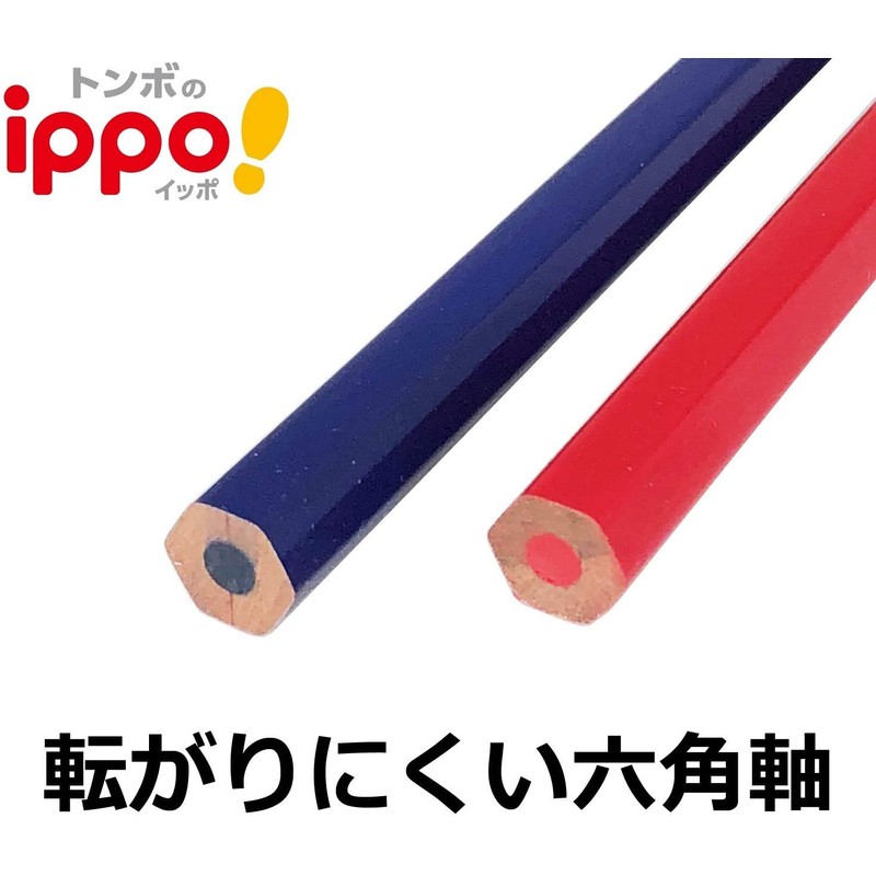 Tombow Red Blue Pencils 7:3 ippo! Round Pencil, 1 Dozen