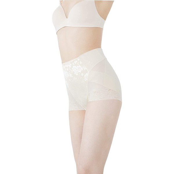 Ashiya Miyatsuri Cotton Blend Refreshing Pelvic Slim Shorts Airy, Set of 2, Medium Size, Beige (2 Pieces)