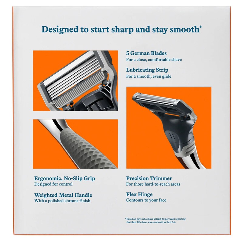 Harry's Chrome Edition Razor Set 13 x 5-Blade Cartridges +