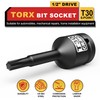 KIRXST 1/2" Drive T30 Torx Bit Socket, 6 Point Torx