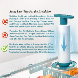 CTANCIFANG Bread Box for Kitchen Countertop, Airtight Bread Box Bread Storage Container with Time Recording Lid Bread Keeper for Homemade Breads, Toast, and Cookies