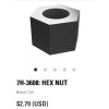 Caterpillar Oem Hex Nut 7H-3608. Cat Nos Nut 7h3608.