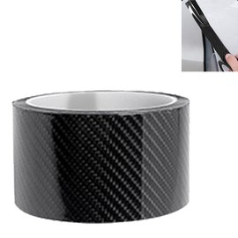 GNAUMORE Lackschutzfolie Auto,5D Autofolie Schwarz Selbstklebend Schutz,Universal Professional Auto Einstiegsleisten Kohlefaser Aufkleber Wasserdichter Schutzfolie Karbon Folie,7cmx5m