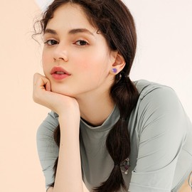 MEDWISE Hedgehog Earrings for Girls S925 Sterling Silver Purple Opal Hedgehog Stud Earrings Cute Animal Earrings Hypoallergenic Hedgehog Jewelry Gift for Women Kids Girlfriend Children Lover