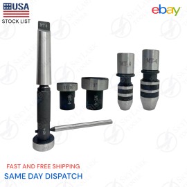 SKYLARK TOOLS 8PCS MT4 Lathe Tailstock Tap & Die Holder Set – Threading & Tapping Kit