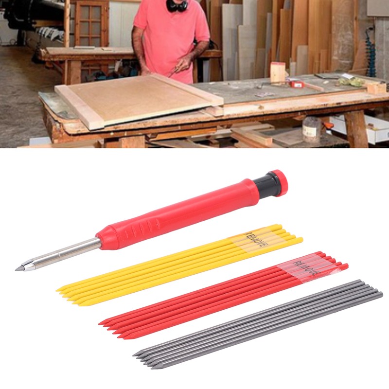 19Pcs Carpenter Pencil Set ABS Tungsten Carbide Construction Carpenter Marker