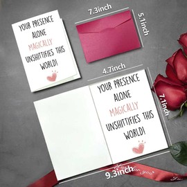 Anniversary Cards for Wife,Valentines Day Cards Love Card Wife Birthday Card For Husband Girlfriend Boyfriend, Wedding & Valentine Day Gifts for Women, Men, Husband, Him, Her, Boyfriend, Girlfriend, Couple,Anyone (A1#042)