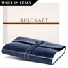 BELCRAFT Tivoli Recycled Leather Bound Journal/Notebook (12x17 cm) Navy
