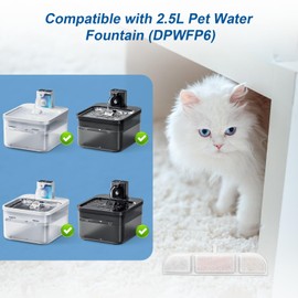 Cat Fountain Filter, Pack of 24 Filters for Cat Fountains, 12 Pieces Activated Carbon Medical Stone Ion Exchange Resin Filter and 12 Pieces Foam Filter for 2.5 L Drinking Fountain for Cat Wireless