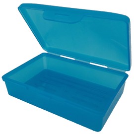 American Comb: Soap Box 1 Ct Aqua - Made in The USA - Soapbox with Hinged Lid and Secure Latch