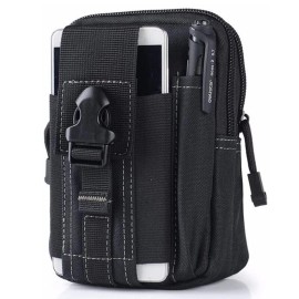 Unbranded Tactical Molle Pouch Waterproof Belt Waist Pack Bag Military Waist Pocket Black