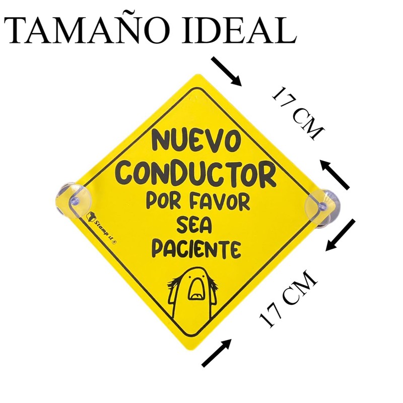 Stamp it Letrero de conductor nuevo