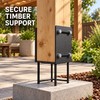 U-Shaped Wet Concrete Post Base Anchor for 7.5 x 7.5