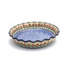 Polish Pottery Baker - Pie Dish - Fluted - Maraschino