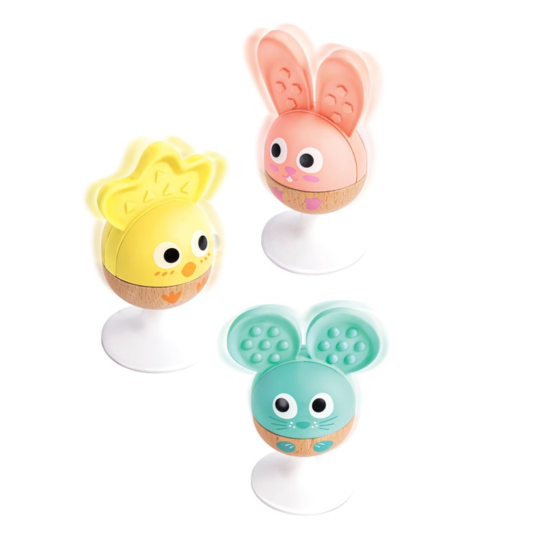 Hape Rattle Trio Happy Animals, Three Animals with Teething Ring