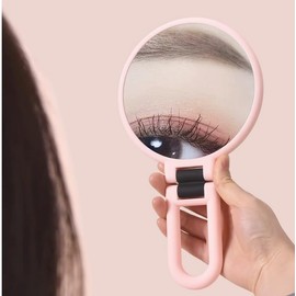 Stianiiie 1X 5X Handheld Mirror with Handle for Travel， Magnifying Mirror, Magnification, Rotation Adjustable Handle, Double Sided Folding, Mirror for Women for Eyes Makeup Travel Table Desk Shaving