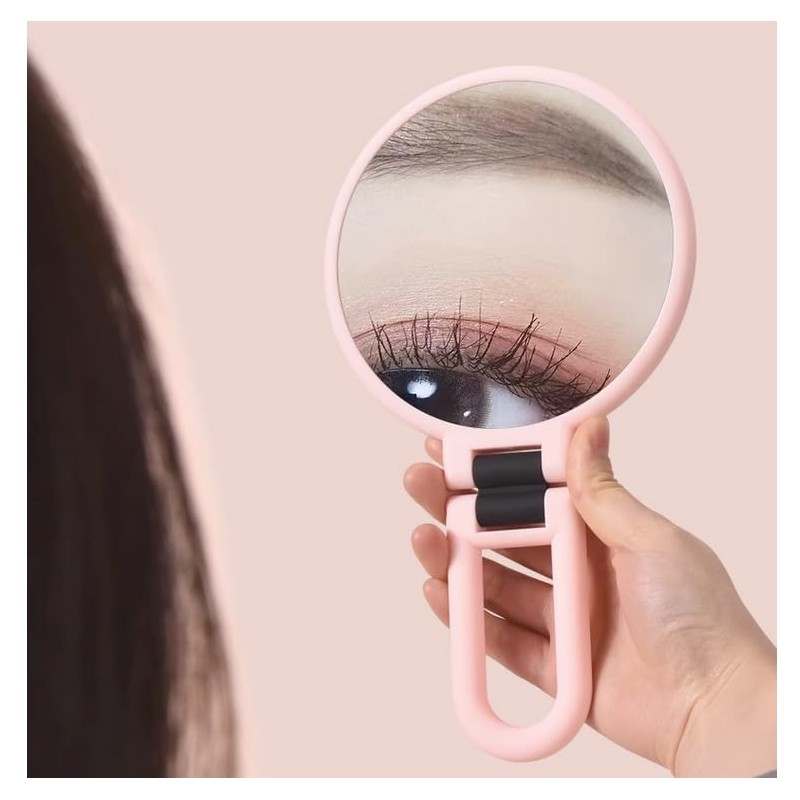 Stianiiie 1X 5X Handheld Mirror with Handle for Travel， Magnifying